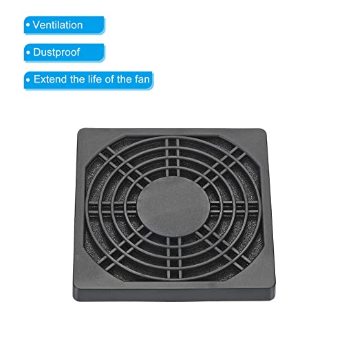 PATIKIL 92mm Cooling Fan Filter with Screw, 2 Pack ABS Ventilator Grill Protector Guard for Fan Protective Cover DIY Black - Image 4
