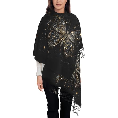 Écharpe à pompons personnalisée femme noir avec franges pour l'hiver
