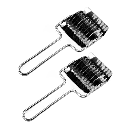 Abaodam 2個 ステンレス製 多機能キッチンツール 点 面条制作器 ネギスライサー 野菜カッター 手軽に切れる 使いやすい 軽量コンパクト 家用