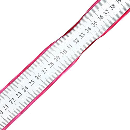 Règle à bord droit en acier inoxydable robuste 60cm argenté - 5