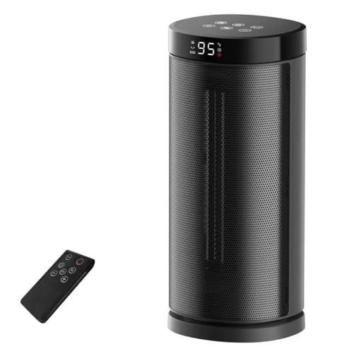 Space Heater, 1500W Electric Heaters Indoor Portable with Thermostat, PTC Fast Heating Ceramic Room Small Heater with Heating and Fan Modes for Bedroom, Office and Indoor Use，12IN