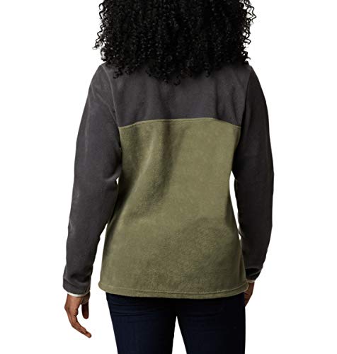 Image of Columbia Womens Benton Springs Half Snap II Pull Over Fleece Jacket, Dark Stone /Canoe /Vintage Blue, 3X