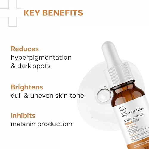 Image of DERMATOUCH Kojic Acid 2% Serum | Best for Hyperpigmentation, Uneven Skin Tone & Dark Spots | For Both Men & Women | 10ml