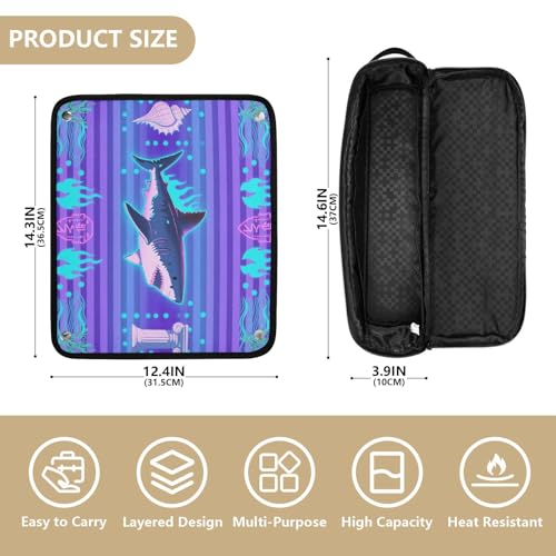 Bolso de viaje para herramientas de cabello para mujeres con estera resistente al calor para planchas, rizadores, secadores y organizador portátil miniatura 4