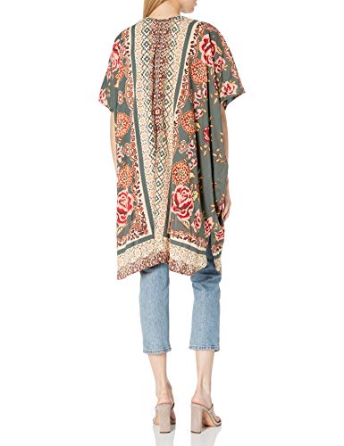 Angie Women's Paisley Kimono, Olive, Medium - Thumbnail 2