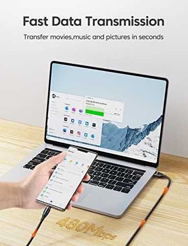 CJOY USB C Magnetic Charging Cable 3Pack[1M+1M+2M], 3A Fast Magnetic Charger Cable,Nylon Braided Magnetic Phone Charger for Samsung S22 Ultra S20 S21 LG etc