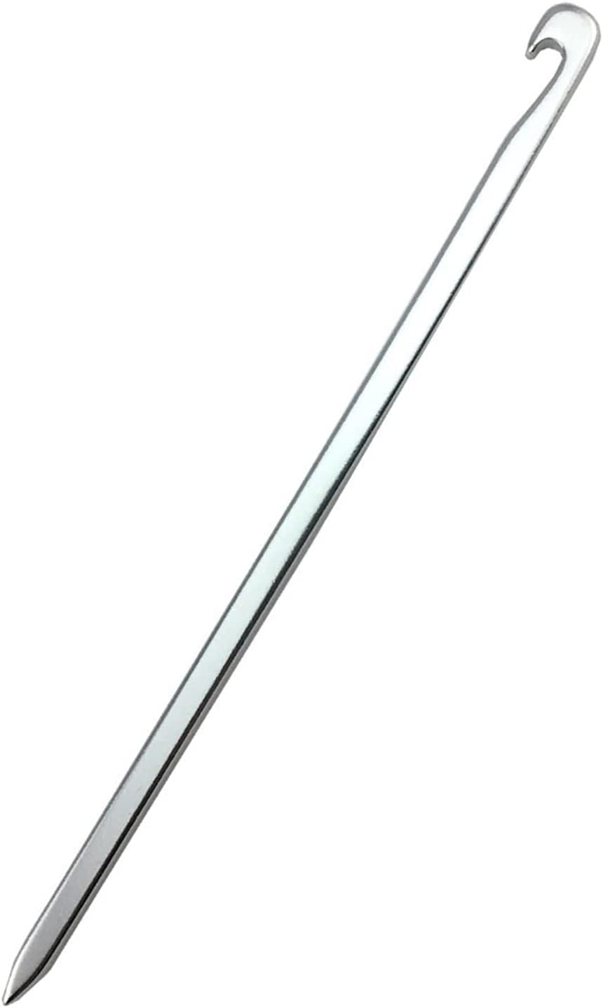 Kołki do podłoża Śledzie do namiotu Ultralekkie kołki kwadratowe Hak do palików ogrodowych Camping 16 cm (Kolor: niebieski) (Srebrny)