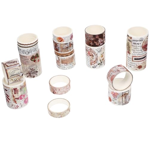 Cintas de papel washi vintage CALLARON para scrapbooking y decoración con 18 rollos