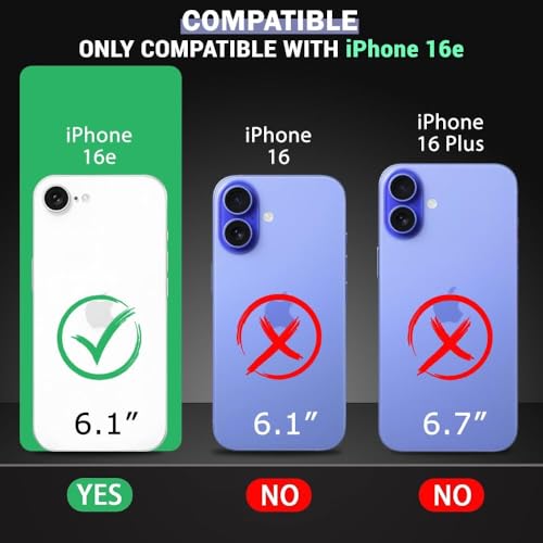 Image of iPhone 16e Magsafe Hard Back Case | Matte Design & 360 Protection | Military-Grade Apple iPhone 16e Cover | Strong Magnet Back - Purple