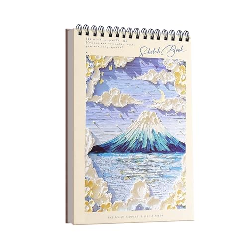 Cuaderno de bocetos de tapa blanca de 8.5 x 11.5 pulgadas, bloc de bocetos encuadernado en espiral, 90 páginas (45 hojas), papel de dibujo sin ácido de 70 libras/100 g/m², ideal para entusiastas