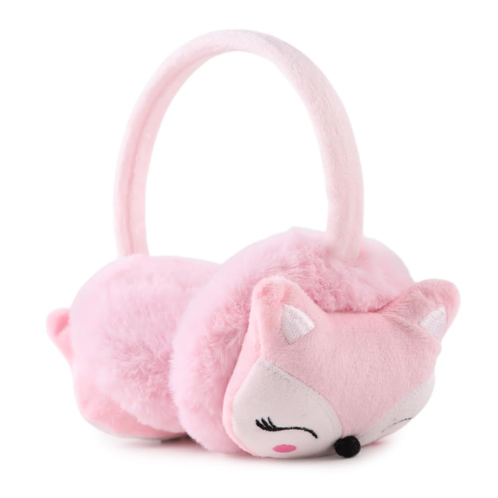Peecabe Winter Kids Earmuffs Warm Girl Ear Muffs For Toddler with Cat Ears