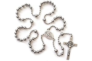 Rosary Bead for Men 925 Silver : Rugged Rosaries® Saint Benedict WWI...