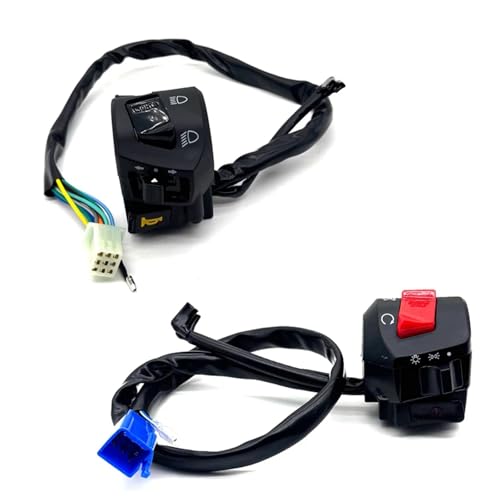 Commande de guidon 22mm interrupteur moto robuste finition noire
