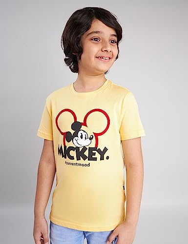 Image of Amazon Brand - Symbol Boy's Graphic Regular Fit Disney /Marvel T-Shirt || Caps Combo 100% Cotton