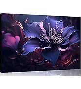 TutuBeer 1 Pcs Purple Picture Purple Canvas Purple Pictures for Bedroom Wall Purple Flower with S...