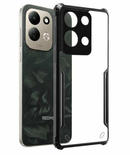 Image of SPAZY CASE Transparent Shockproof Back Cover for Redmi 17 | Clear Case with Air Cushion Corners | Scratch Resistant Hard Back | Camera & Screen Protection