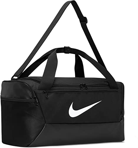 Nike Unisex Brasilia Training Duffel Bag (Small, 41L), Black/Black/White, MISC