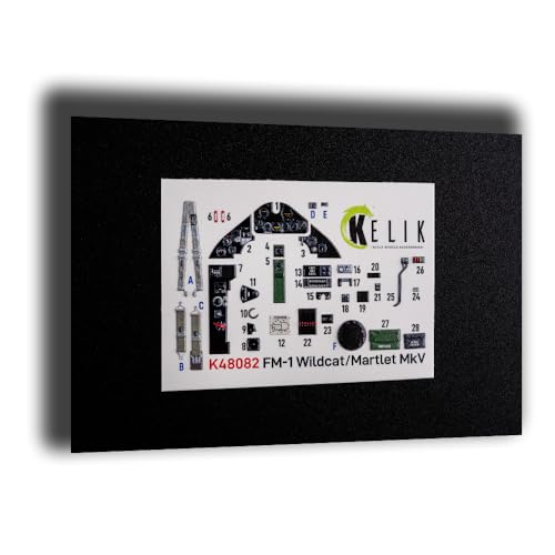 Décalcomanies d'intérieur 3D Reskit Kelik K48082 peindre cockpit Wildcat Tamiya 1/48 facilement