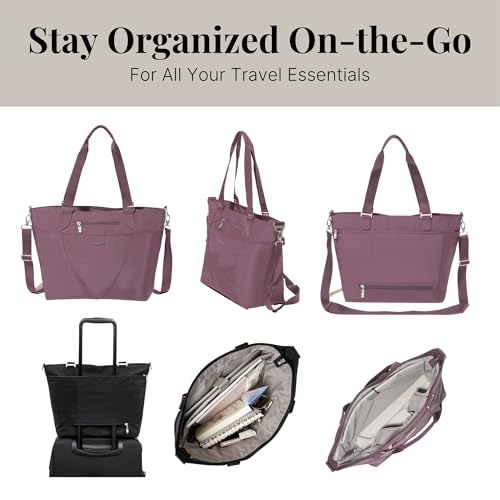 Image of Baggallini Avenue Tote - 12x18 Laptop Tote Bag for Women - Lightweight Work Travel Carry On Bag