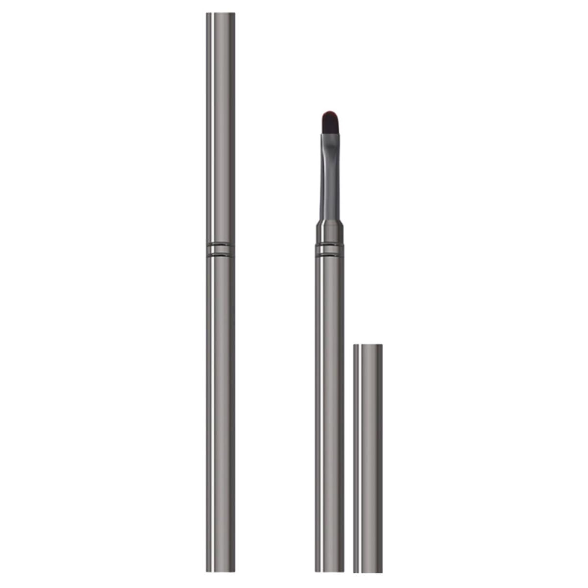Tofficu Penna per Nail Art Punta Tonda in Metallo, Set 2 Pezzi di Pennelli per Gel Unghie, Strumento Professionale per Manicure e Decorazione Unghie, Accessori per Saloni di Bellezza e