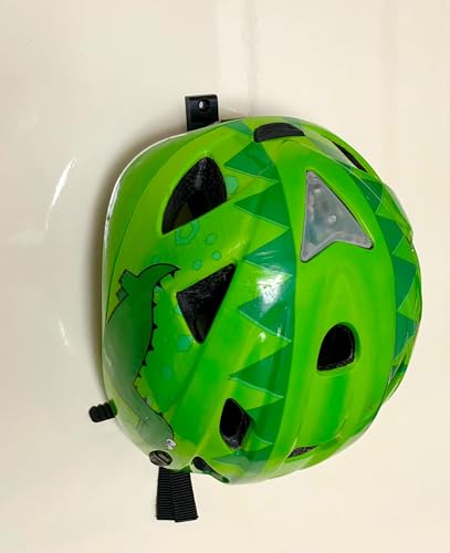 Lot de 2 supports muraux pour casque - support mural pour casque de vélo, casque d'équitation, casque de ski, crochet porte-casque (VTT, vélo de route) noir