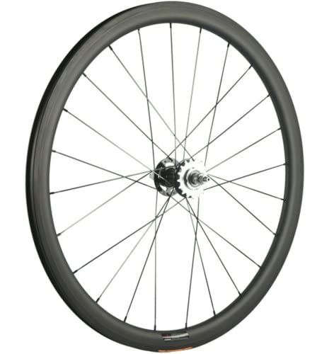 Hulkwheels Carbon Fixed Gear Wheelset 700C Rim Single Speed Bike/Fixie Bicycle Front & Rear Wheel Set Clincher Type 38Mm Depth 23Mm Width Track Bike Wheelset #TOP3