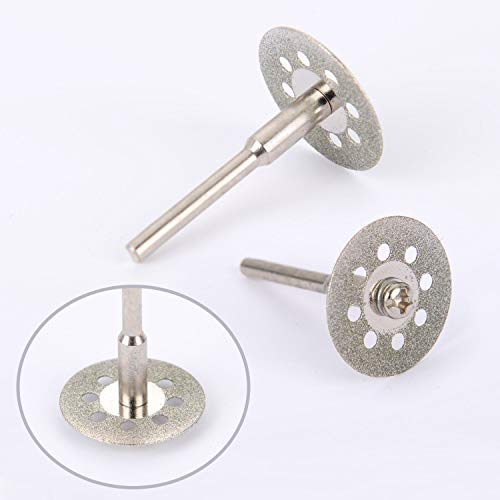 Disco de corte de diamante, 10 peças de mini roda cortada com mandril para ferramentas rotativas Dre
