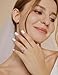 EAMTI 3 Carats 925 Sterling Silver Ring Oval Cut Cubic Zirconia Engagement Solitaire Halo Promise Ring for Women Size 8