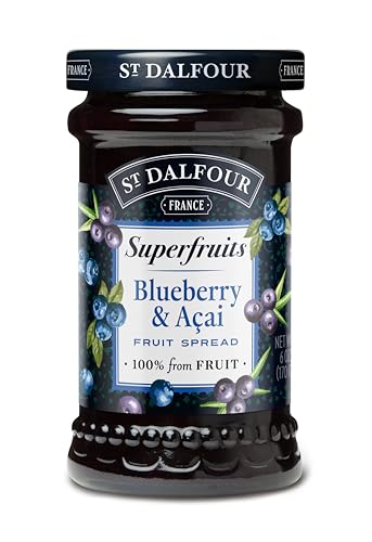 St Dalfour SUPERFRUITS ARÁNDANO & AÇAI | Fruta triturada | Mermelada natural 340gr | 100% fruta sin azúcares añadidos