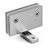 Ranbo Heavy Duty 360 Degree Shower Glass Door Pivot Hinge, Solid 5mm 304 Stainless Steel,Top and Bottom Mount,for 5/16