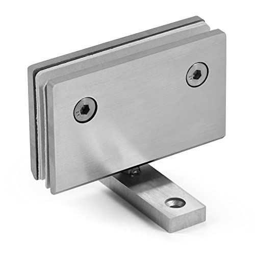 Ranbo Heavy Duty 360 Degree Shower Glass Door Pivot Hinge, Solid 5mm 304 Stainless Steel,Top and Bottom Mount,for 5/16