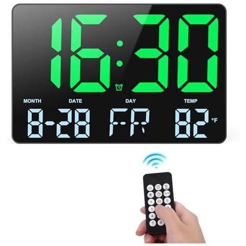 ORIA Digital Wall Clock with Remote Control thumbnail