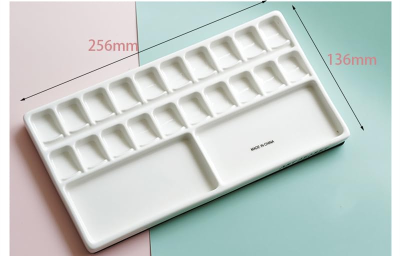 paleta akwarelowa paleta paleta prostokątna wielobarwna biała łatwa do czyszczenia sztuka (Kolor: 22 s)