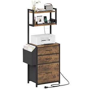 Small 3 Drawer File Cabinet with Ch...