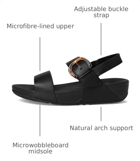 Image of FitFlop LULU Adjustable Leather Back-Strap Sandals