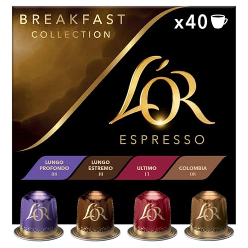 L'OR Espresso Colección Desayuno | 40 Cápsulas Compatibles Nespresso (R)* | Amazon Exclusive