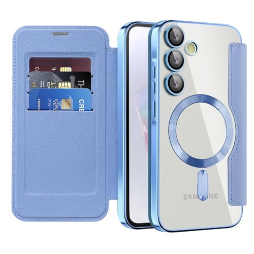 Coque magnétique à rabat pour Galaxy A55 5G idéale pour vos sorties de voyage