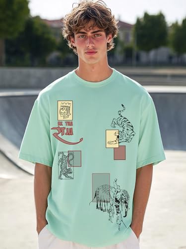 Image of Bewakoof Men's Cartoon Oversized Fit T-Shirt