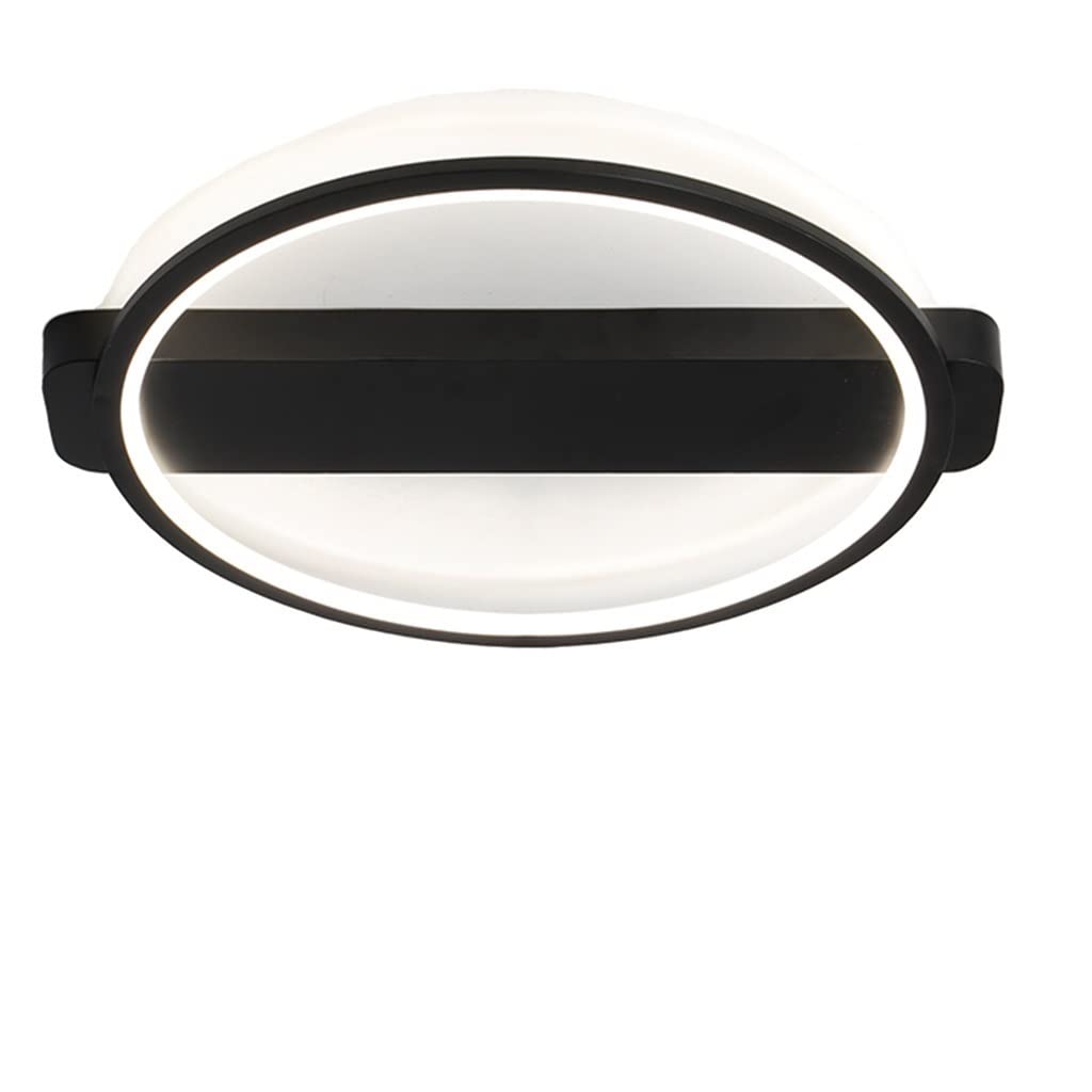 HynJGih Creative Personality Art Home Bedroom Lamp LED Ceiling Light Three Colors Light, Black(Stepless dimming,42cm)