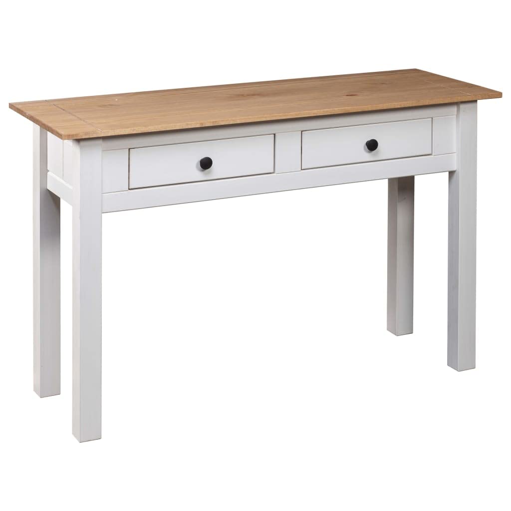 Tavolo consolle in legno di pino, 110 x 40 x 72 cm, colore: bianco