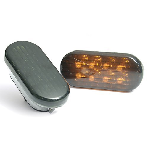 Smoked Amber Led Side Marker Lights Pair 2 Pcs For 1999 2000 2001 2002 2003 2004 Golf Jetta Bora 1998 to 2004 Passat B5 B5.5