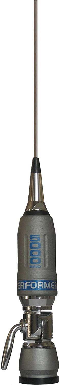 Sirio Antenne P-5000 PERFORMER, Antenna CB Veicolare, Frequenza 27-30MHz, Potenza Massima 5000 Watts (CW) Short Time, Stilo Inox, Inclinabile 180°, Altezza 1,965mt, Cavo 4mt in dotazione