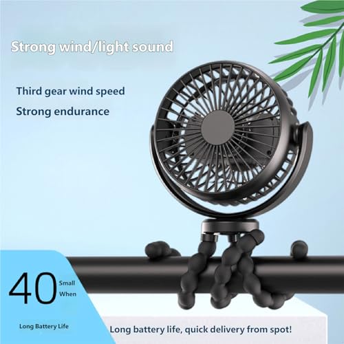 Ventilateur poussette à clipser flexible mini ventilo de bureau - 7