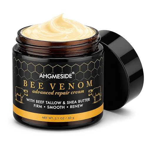Bee Venom Cream – Natural Bee Venom Skin Treatment Cream,Anti-Aging, Firming & Wrinkle Care Deep Moisturizer for Dry, Mature & Stressed Skin, 2.1oz