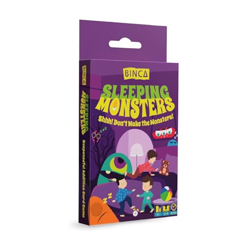 Image of Card Game - Sleeping Monsters, Sneakiest Strategy & Suspense Game for Kids, Return Gifts for Birthdays, Fun for Family Game Night, Educational & Travel Gifts for Ages 5 & Up, 2-5 Players