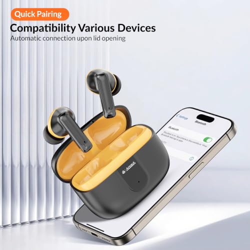 Image of AROMA TWS28 with Upto 36 Hrs* Playtime BT V5.4, Type C Fast Charging True Wireless Earbuds