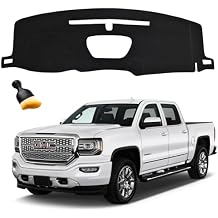 Dashboard Cover Mat for GMC Sierra 2019-2023 1500 2500HD 3500HD & Chevy Chevrolet Silverado 2019 2020 2021 2022 2023 Accessories Dash Cover Dash Mat Glare UV Rays Protector