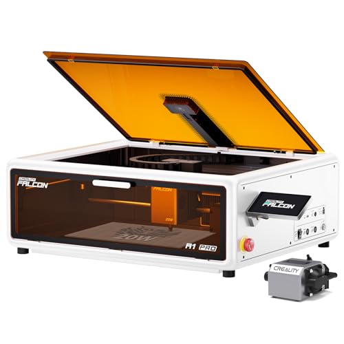 Image of Creality Falcon A1 Pro 20W Laser Engraver with Air Assist, HD Smart Camera for Auto Focus, APP Control, Class 1 Safety Enclosed Engraving Machine for Wood and Metal, Acrylic(White)