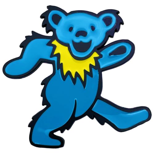 Imán esmaltado oso bailarín azul Grateful Dead miniatura 1