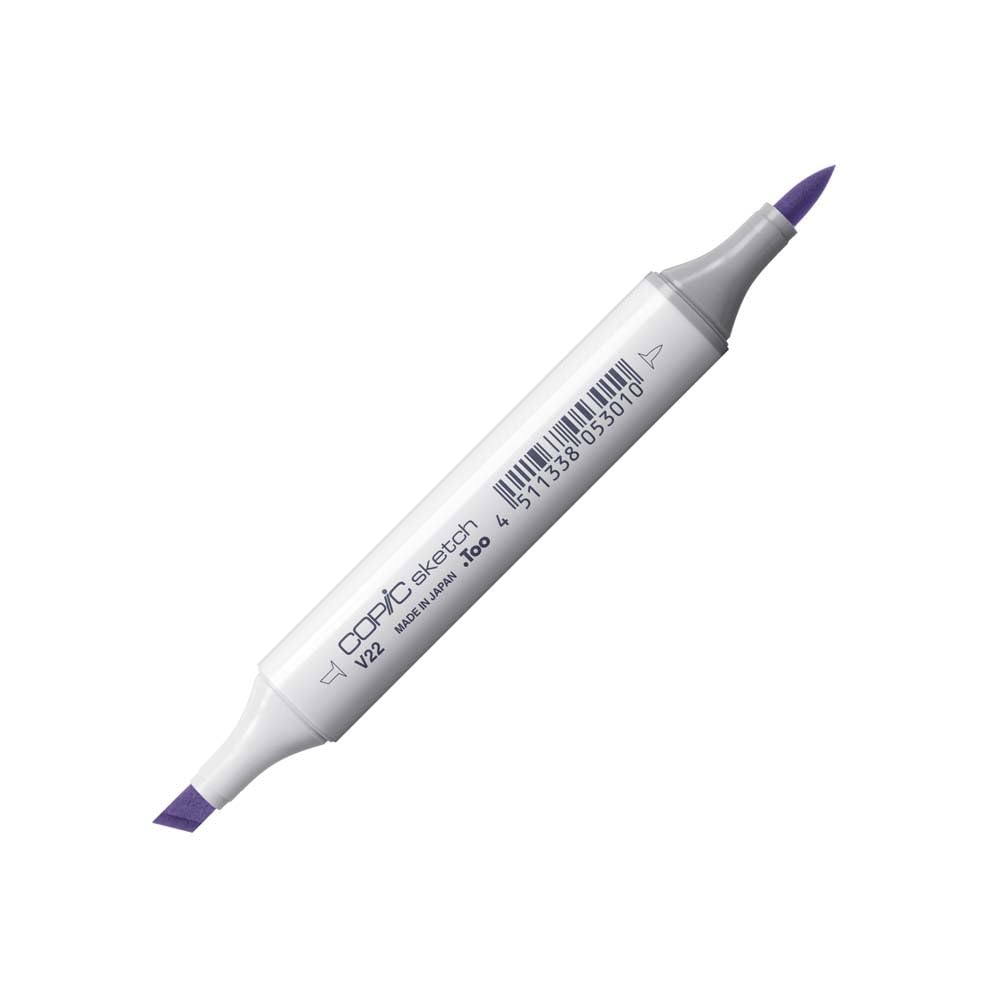 Copic Sketch Coloured Marker Pen - (V-22) Ash Lavender, For Art & Crafts, Colouring, Graphics, Highlighter, Design, Anime, Professional & Beginners, Art Supplies & Colouring Books